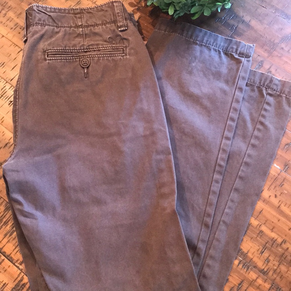 Gray American Eagle Gray Khaki Casual Dress Chinos